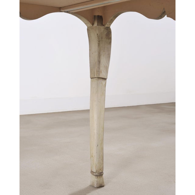 Dennis & Leen Beauvais Painted Square Salon Games Center Table For Sale - Image 14 of 18