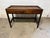Vintage Chinioiserie Style Glass Rattan Top 2 Tier Console Table Desk For Sale - Image 12 of 14