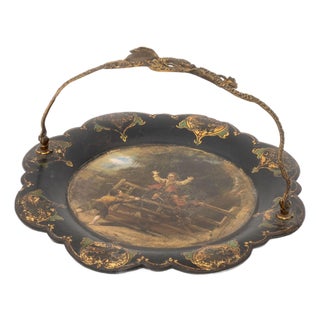 Regency Ormolu Handled Papier Mache Tray, Circa 1815 For Sale