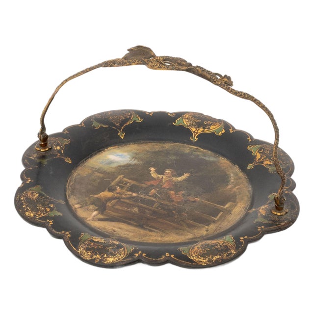 Regency Ormolu Handled Papier Mache Tray, Circa 1815 For Sale