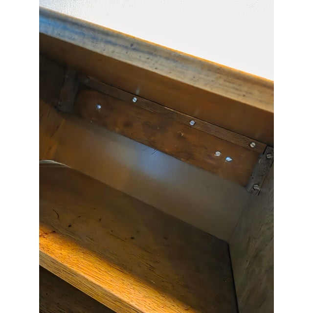 Vintage Mid Century Modern Danish Floating Bar Cabinet Drop Front Desk Wall Unit For Sale - Image 17 of 18
