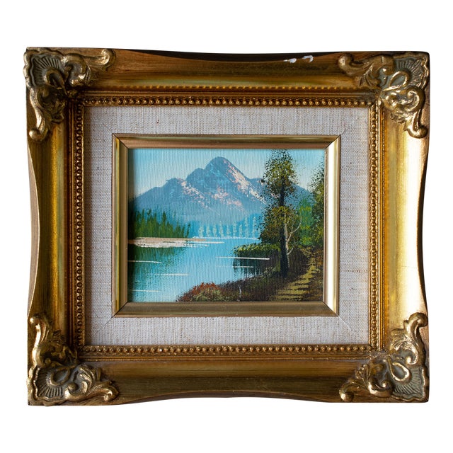 Vintage Landscape Mountain Oil Painting Framed Chairish