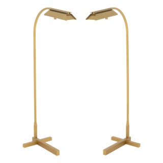 Casella Lighting Adjustable Floor Lamps, Pair For Sale