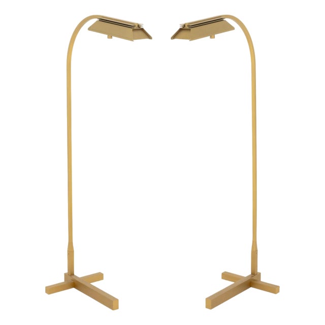Casella Lighting Adjustable Floor Lamps, Pair For Sale