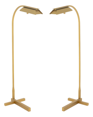 Casella Lighting Adjustable Floor Lamps, Pair