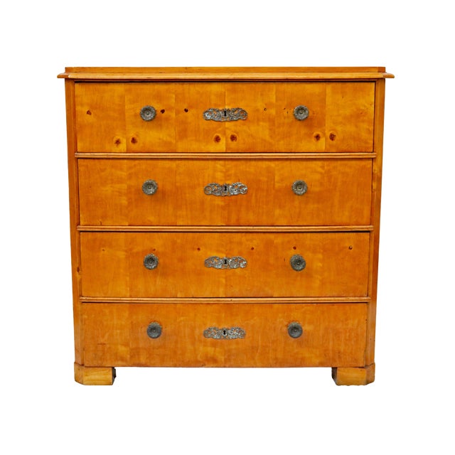 Scandinavian Biedermeier Chest of Drawers with Secretaire For Sale