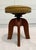 Arts and Crafts Mustard Yellow Nailhead Swivel Solid Wood Stool For Sale In Los Angeles - Image 6 of 12