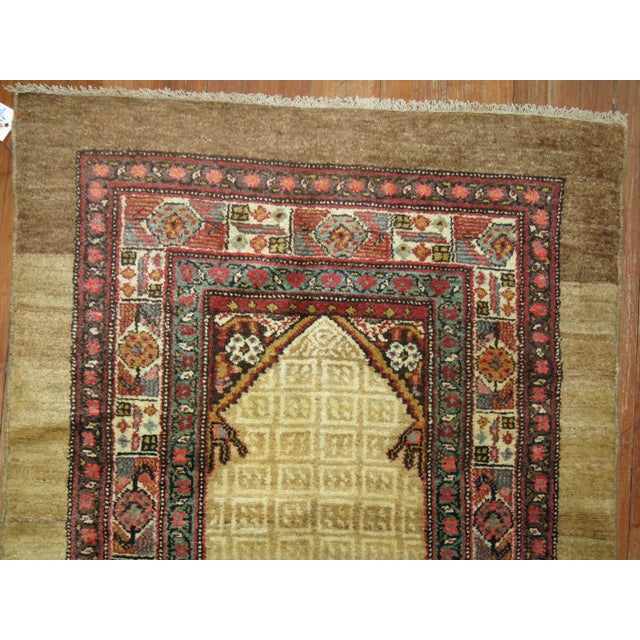Early 20th Century Early 20th Century Traditional Camel Persian Serab Runner - 3'2" x 11'1" For Sale - Image 5 of 6