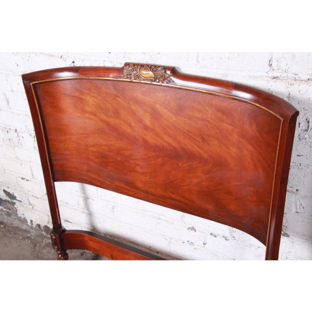 Carved Mahogany Twin Headboards by Irwin, Circa 1940s Chairish