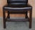 Wood Buttoned Occasional Desk Chair in Brown Leather from George Smith For Sale - Image 7 of 15