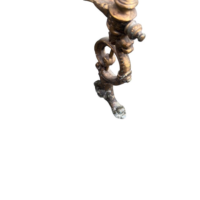 Iron Figural Brass Tone Victorian Pedestal For Sale - Image 12 of 17