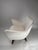 1950s Set of Perla Armchairs in Wood & White Fabric attributed to Guglielmo Veronesi, Isa, Italy, 1950s For Sale - Image 5 of 10