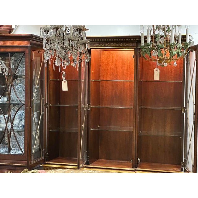 Kindel Furniture Georgian Chinoiserie Breakfront For Sale - Image 11 of 11