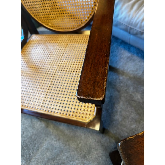 Pair of Vintage "Circle Chairs" Attributed to Hickory Chair by Mariette Himes Gomez For Sale - Image 9 of 10