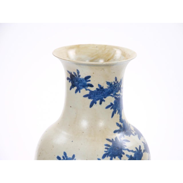 Mid 20th Century Chinese Blue and White Porcelain Decorative Vase/ Phoenix Decoration - 14 3/4 In For Sale - Image 5 of 8