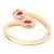 Not Yet Made - Made To Order Ruby Diamond Bypass Ring 18k Yellow Gold Size 6.5 For Sale - Image 5 of 12