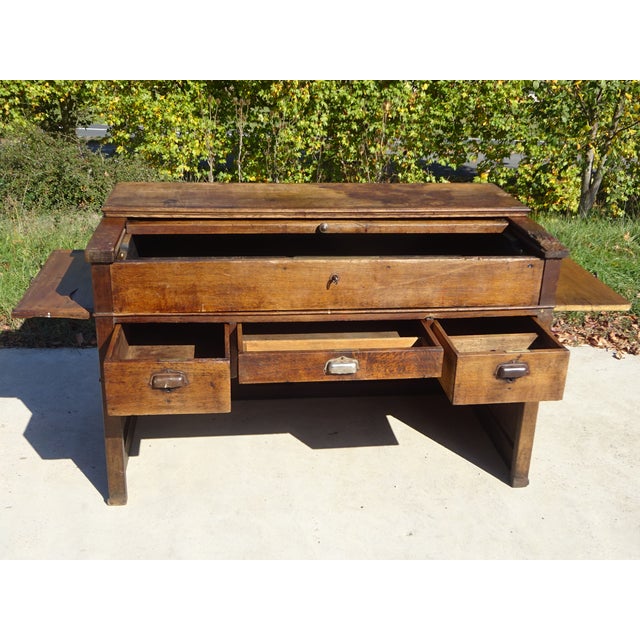 French Glove Makers Table in Oak For Sale - Image 4 of 18