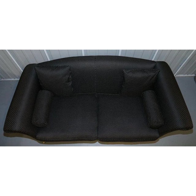 Handmade Black & Silver Upholstered Sofa For Sale - Image 6 of 11