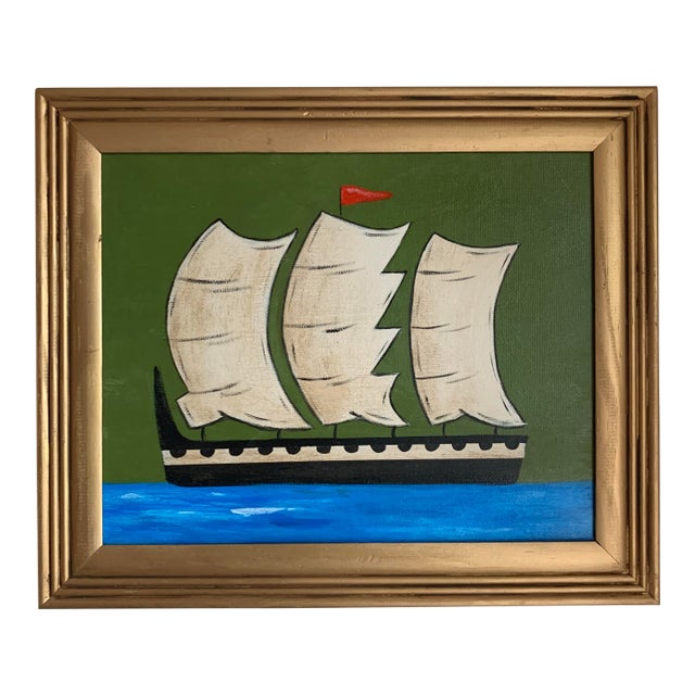 Contemporary Impressionist Style Seascape Painting on Canvas, Framed For Sale