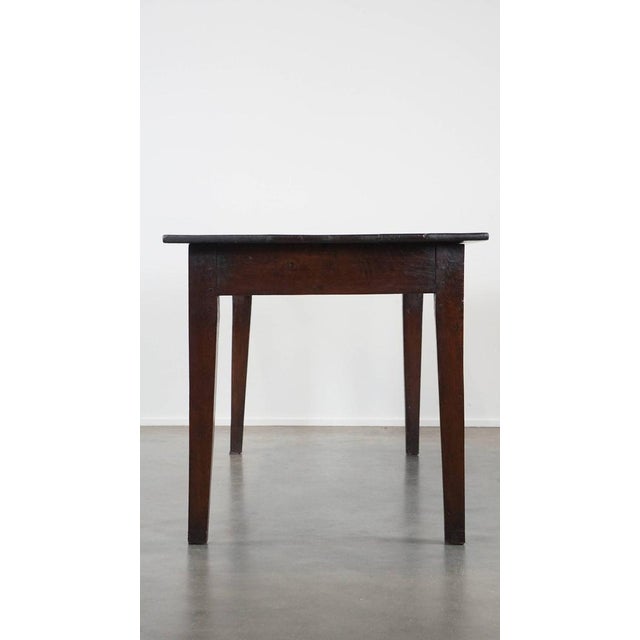 Antique French Fruit Tree Wood Dining Table with 2 Drawers For Sale - Image 3 of 13