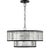 Chelsea 4-Light Mirrored Two-Tier Drum Chandelier For Sale