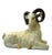 Wonderful Italian, large vintage 1960s Mid-Century, Hollywood Regency, Neo-Classic style ceramic figural Ram figurine. The...