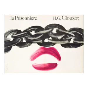 1968 French Movie Poster - La Prisionnière, h.g. Clouzot