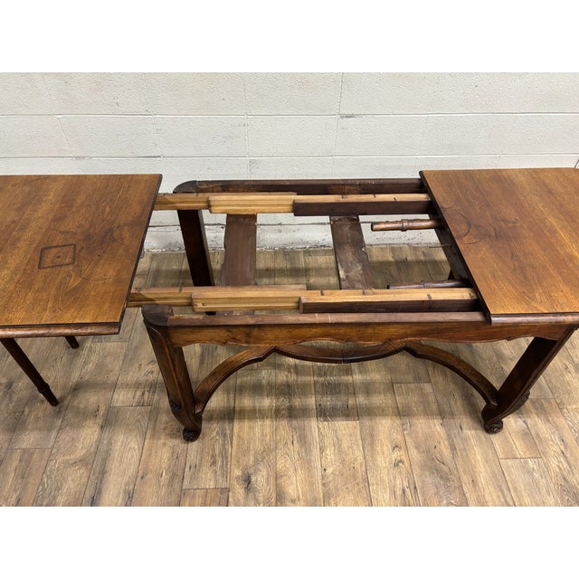 Antique French Country Provincial Louis XV Style Refectory Dining Harvest Table For Sale - Image 14 of 16