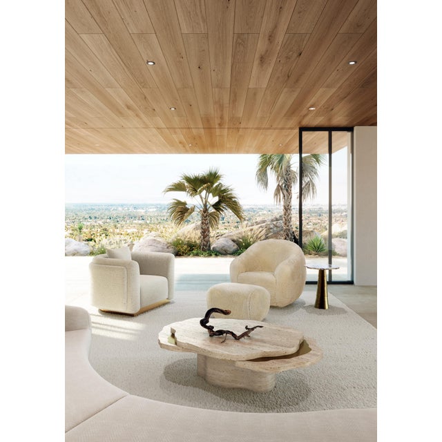 Not Yet Made - Made To Order Arizona Coffee Table in Travertine Stone by InsidherLand For Sale - Image 5 of 10