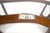 Wood Oiled Walnut Boomerang Kidney Shape Glass Top Stretcher Base Coffee Table Mint! For Sale - Image 7 of 15