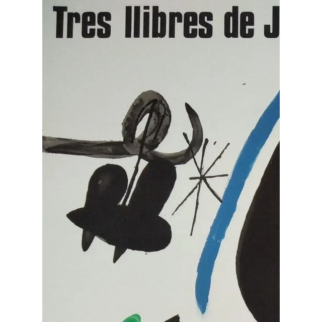 1970s Joan Miro, Tres Libres Poster, 1970, Lithograph, Framed For Sale - Image 5 of 7