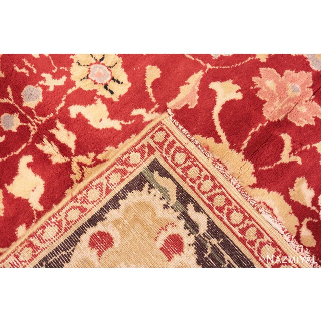 Nazmiyal Collection Vintage Indian Agra Rug For Sale In New York - Image 6 of 7