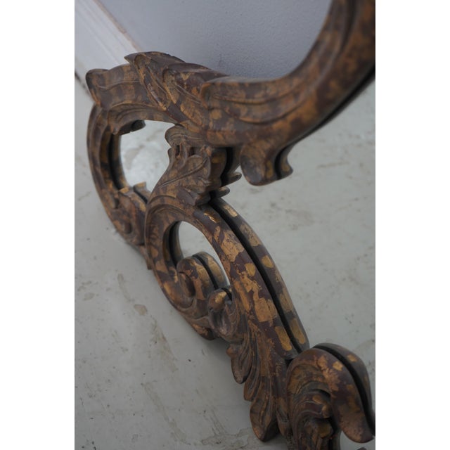 Labarge Large Ornately Carved Italian Style Mirror For Sale - Image 9 of 12