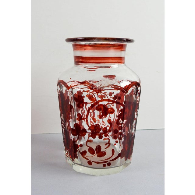 Antique Ruby Red on Crystal Jar Chairish