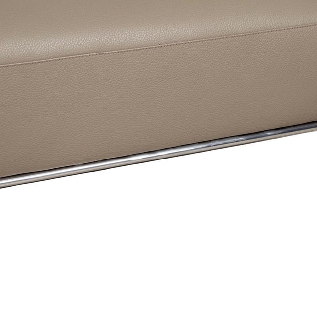 Jaan 3-Seater Sofa in Cream Leather and Chrome from Walter Knoll / Wilhelm Knoll For Sale - Image 4 of 12
