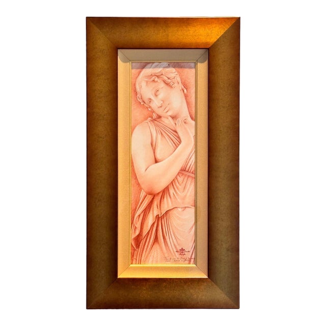 Original Signed Drawing by the Twins Bugagiar Danzatrice Study for the Three Graces Florentine Neo Classical Art For Sale