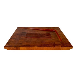 Mid 20th Century Danish Modern Digsmed End-Grain Teak Board, Denmark For Sale