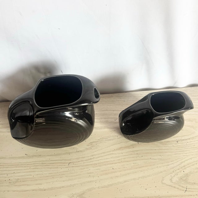 Vintage Art Deco Fiesta Ware Disk Pitchers - Set of 2 For Sale - Image 4 of 11