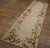 American 1930s Tan Beige Floral Folk Art Antique American Hooked Rug 2'6" X 9'0" Handknotted Wool Carpet For Sale - Image 3 of 10