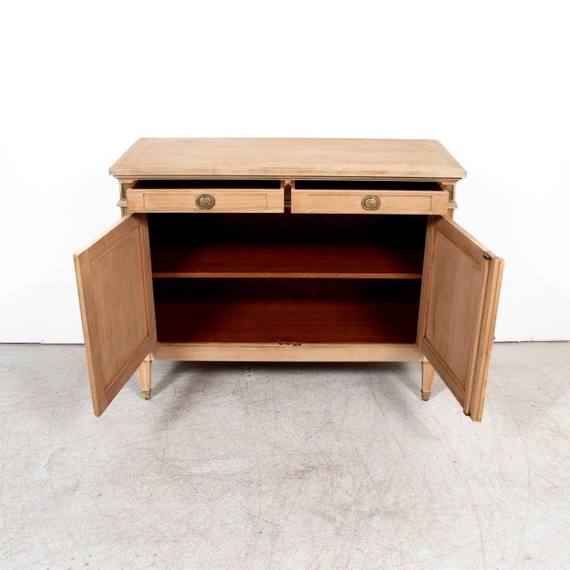 Antique French Louis XVI Style Bleached Cherrywood Enfilade Buffet For Sale - Image 16 of 18