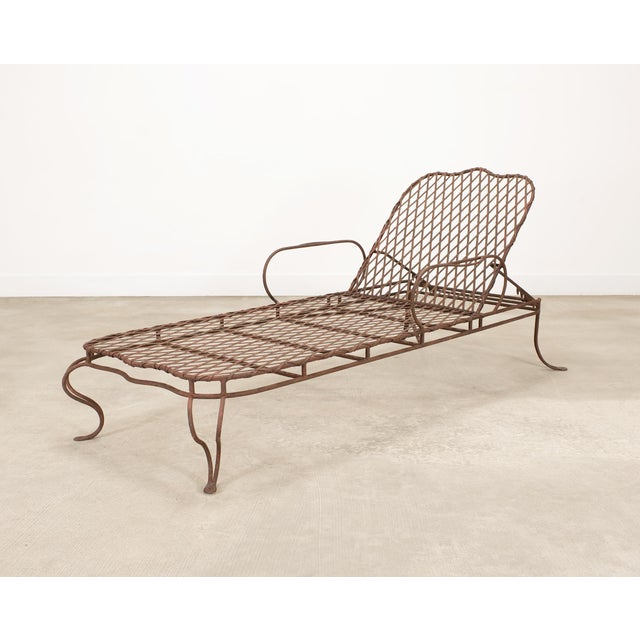 Rose Tarlow Rose Tarlow Melrose House Twig Iron Garden Chaise Lounge For Sale - Image 4 of 18