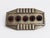 Art Deco Revival Geometric Bronze Brooch with Ruby-Red Crystals from Erte, 1980s For Sale - Image 4 of 9