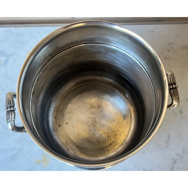 Metal Christofle French "Sully" Silver Plated Champagne Bucket, C. 1970's For Sale - Image 7 of 9