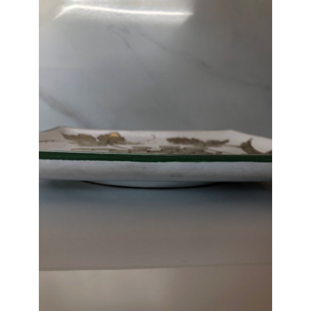 Italian Neiman Marcus Gold Leaf Plate With Kelly Green Border For Sale - Image 12 of 12