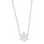 New 0.45ctw Diamond Flower Pendant 14k White Gold Cable Chain 17-19" Adjustable For Sale
