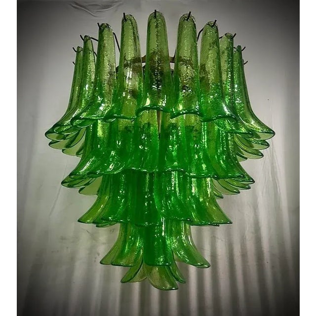 Green Green Murano Glass Chandelier from Mazzega, 2000s For Sale - Image 8 of 9