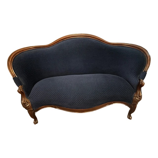 Price Cut! 1800s American Finger Carved Settee For Sale