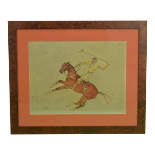 Paul Desmond Brown Watercolour Depicting J. Watson Webb For Sale