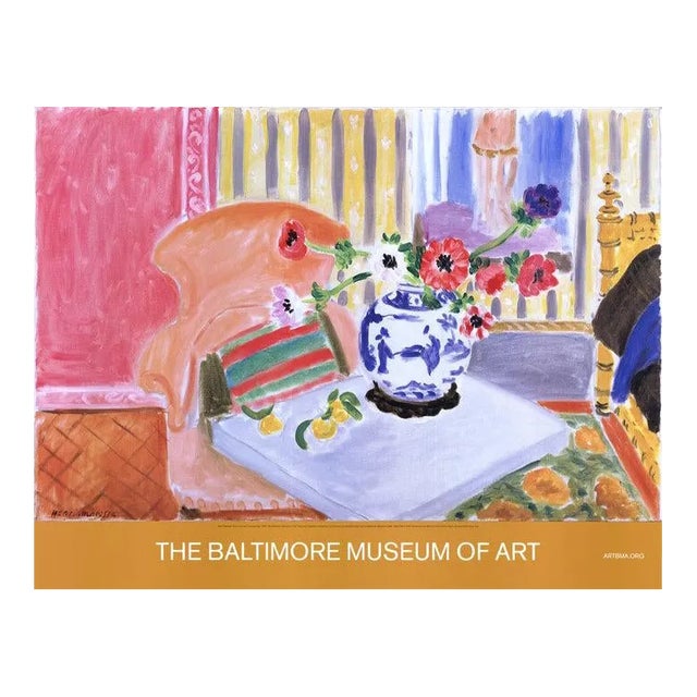 2005 Henri Matisse 'Anemones and Chinese Vase' Impressionism Multicolor USA Offset Lithograph For Sale
