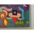 This French vintage (circa 1991) abstract painting on canvas is signed by the artist, Katz. It is a thought-provoking...